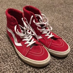 Red Sk8 Hi Vans